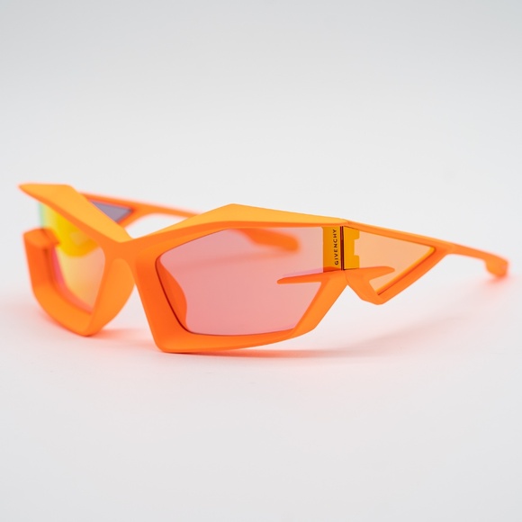 Givenchy Eyewear Giv Cut Shield Sunglasses GV40049U 43C Orange Unisex - Picture 2 of 10